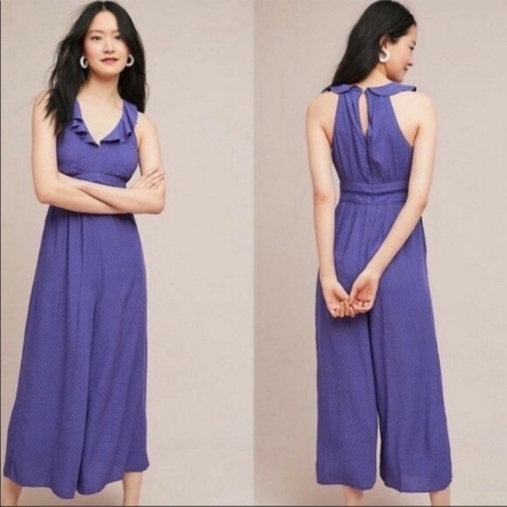 Anthropologie Maeve Polka‎ Dot Justine Jumpsuit